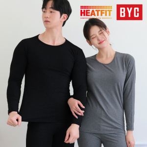 BYC 히트핏 남자 내복 성인 기모 발열 내의 겨울 히트택 상의 하의 세트 내복바지